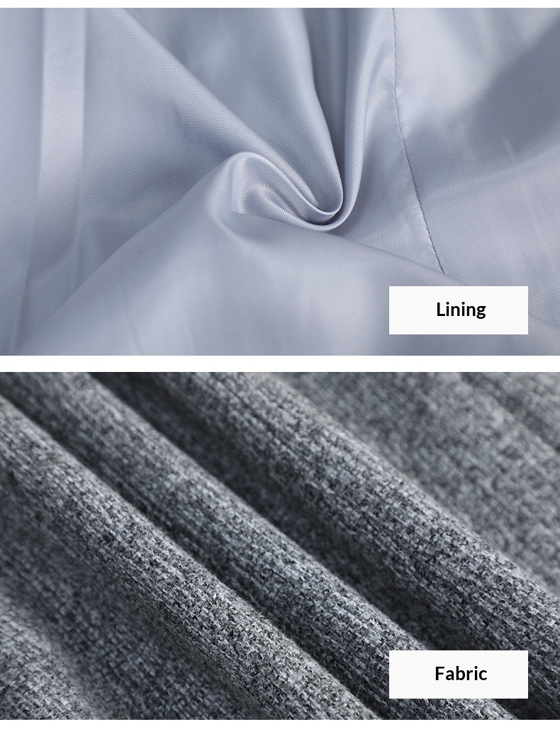 Damen Blazer Grau Elegant Lässig Für Herbst Und Winter_voghion.com