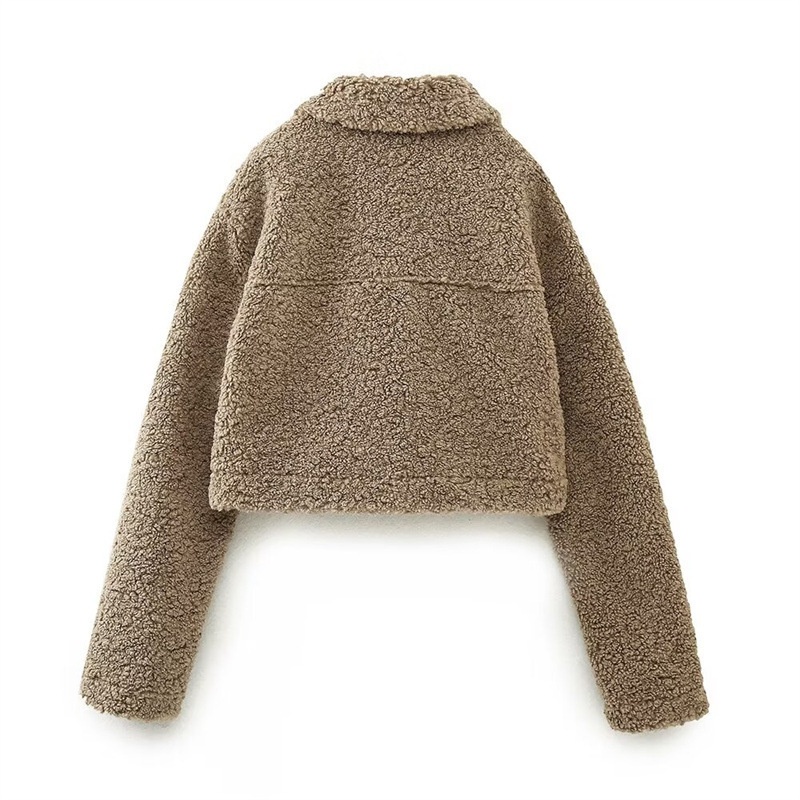Export Order! New Spring/summer European And American Style Women's Fashion Casual Long-sleeve Fleece Short Shirt Jacket_voghion.com