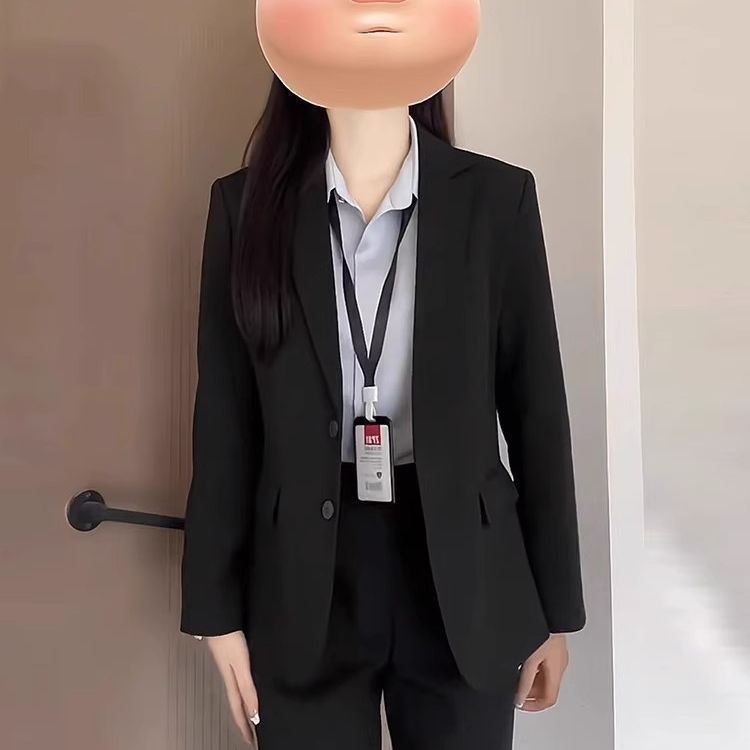 Schwarzer Damen Blazer Für Das Büro Und Formelle Anlässe_voghion.com
