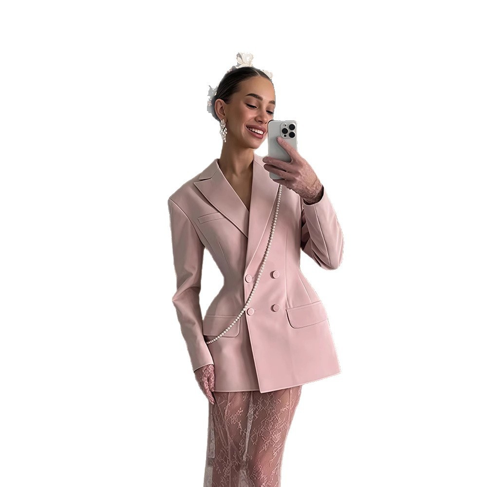 2025 Fall/Winter Simple Loose Double-Breasted Blazer For Women, New Fashionable And Elegant Autumn/Winter Suit_voghion.com