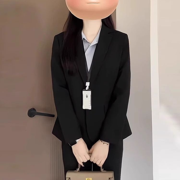 Schwarzer Damen Blazer Für Das Büro Und Formelle Anlässe_voghion.com