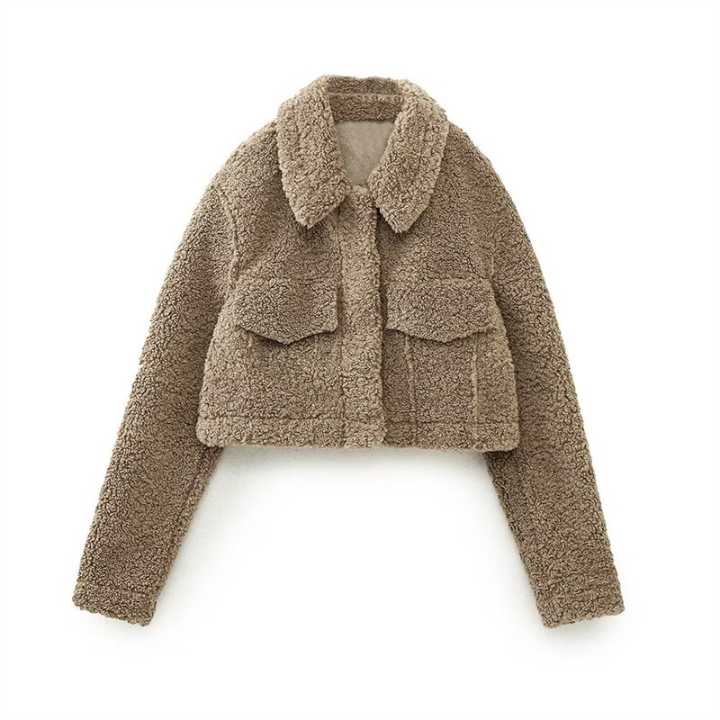 Export Order! New Spring/summer European And American Style Women's Fashion Casual Long-sleeve Fleece Short Shirt Jacket_voghion.com