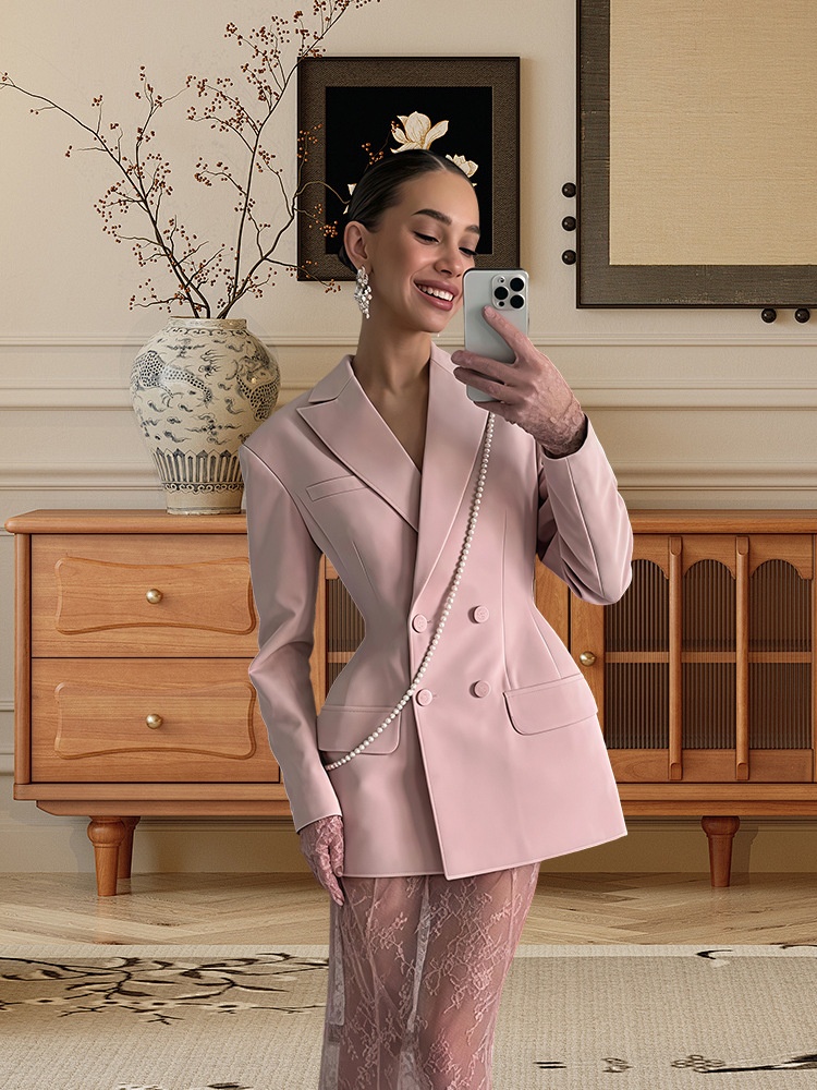 2025 Fall/Winter Simple Loose Double-Breasted Blazer For Women, New Fashionable And Elegant Autumn/Winter Suit_voghion.com
