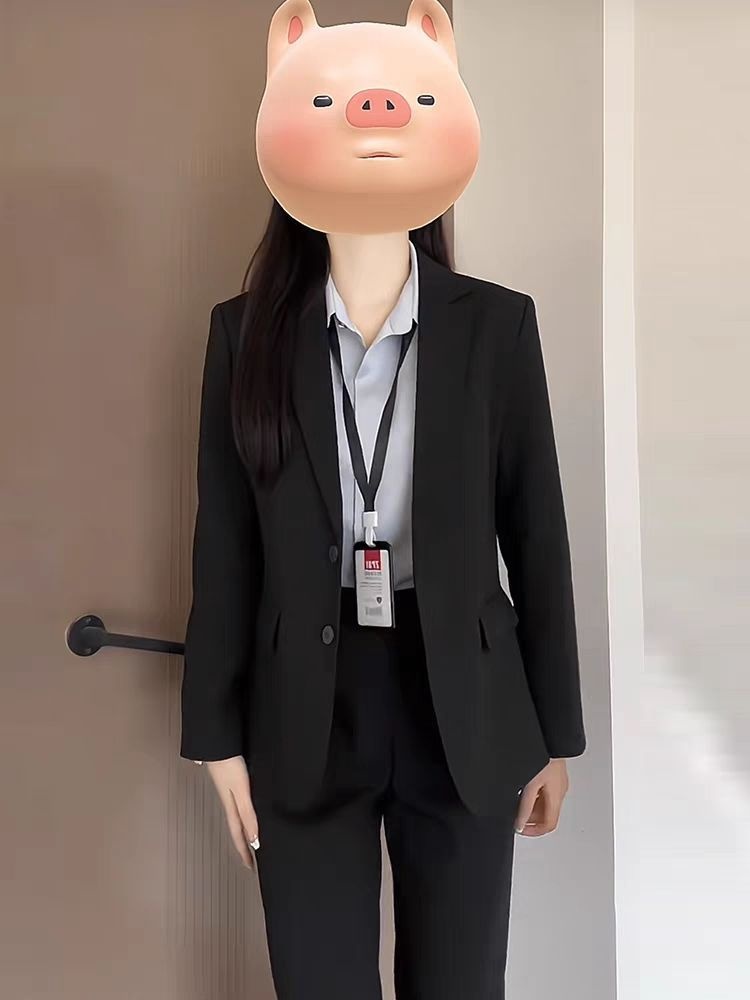 Schwarzer Damen Blazer Für Das Büro Und Formelle Anlässe_voghion.com