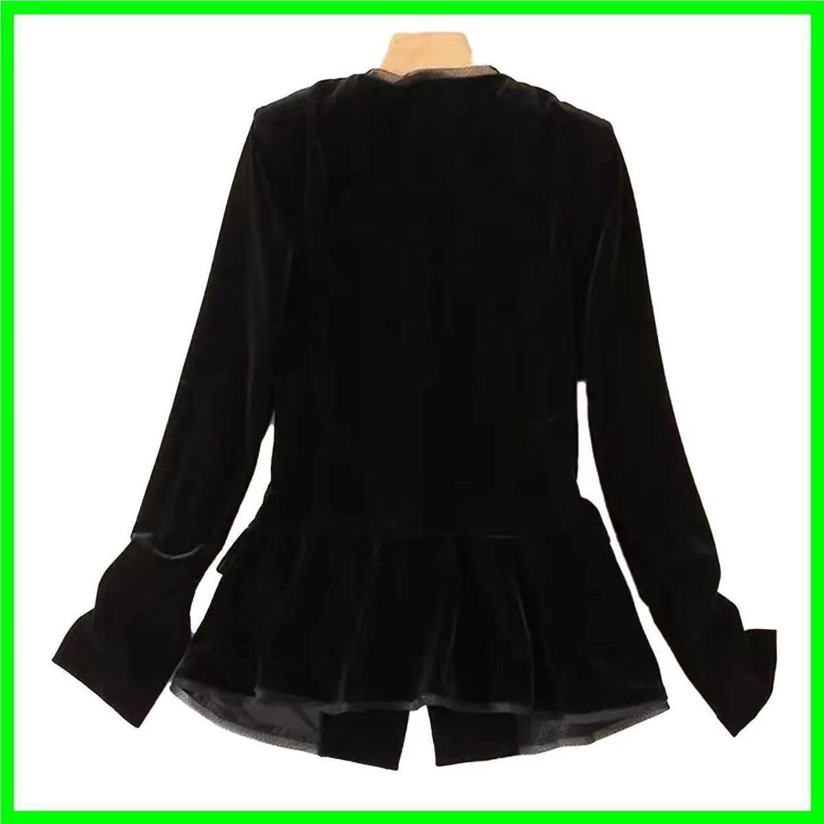 Outlet europeo per il commercio estero, rimanenze di magazzino con etichette rimosse, blazer slim-fit in velluto con scollo a V per donna_voghion.com