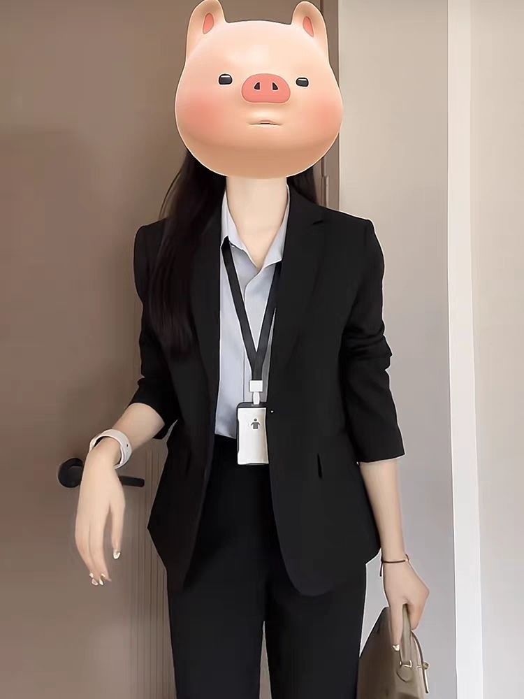 Schwarzer Damen Blazer Für Das Büro Und Formelle Anlässe_voghion.com