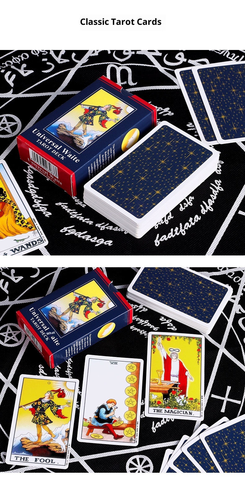 PeakGo Smith-Waite Orijinal Başlangıç Seviyesi Masa Oyunu Tam Set Tarot Kartları_voghion.com