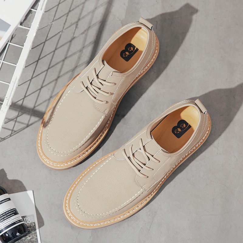Spring Autumn Men's Trend Genuine Casual Oxford Work British Fashion Leather European And American Brogue Shoes For Men_voghion.com