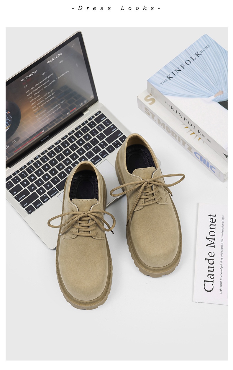 Chaussures derby vintage pour hommes à semelle compensée élégant_voghion.com
