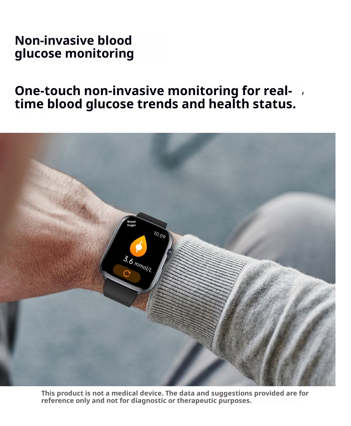 Smartwatch met bluetooth bellen gezondheids- en temperatuurmonitor_voghion.com