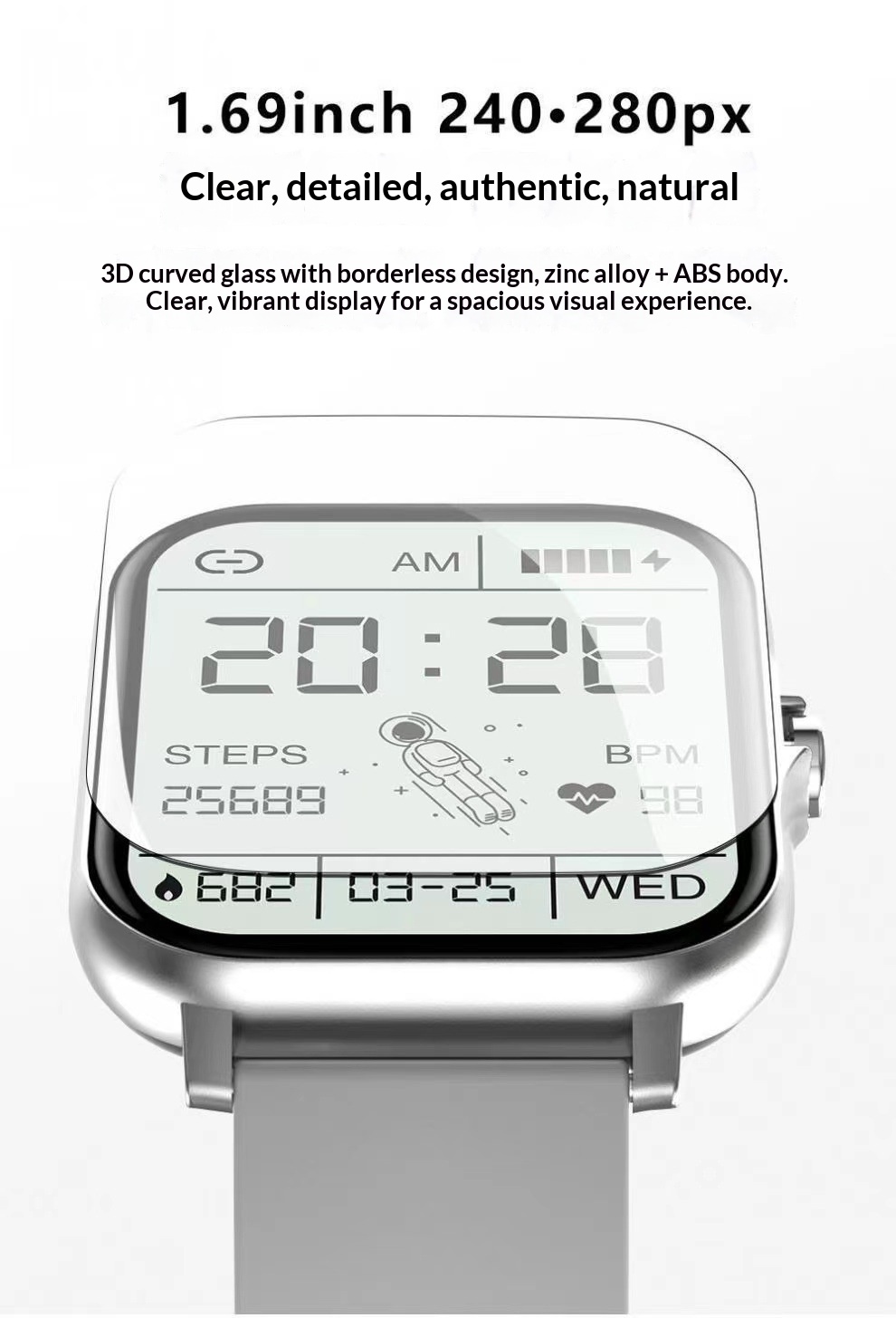 Smartwatch Mit Bluetooth-telefonie Herzfrequenz- Und Blutdruckmesser_voghion.com