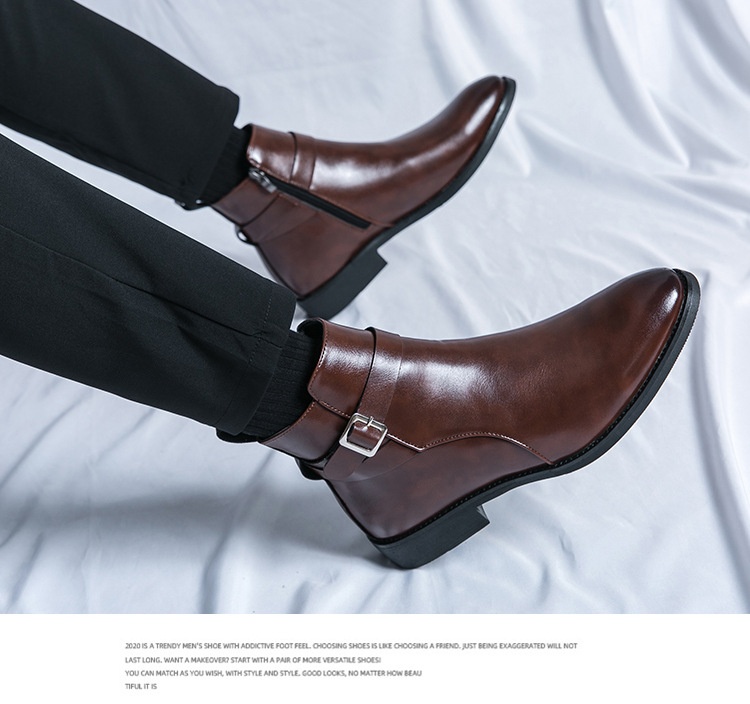 Britische High Top Lackleder Stiefel Für Herren Freizeitschuhe_voghion.com