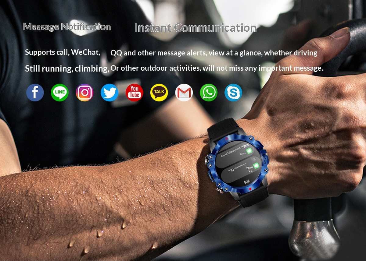 Smartwatch med rund skärm bluetooth samtal och pulsmätare_voghion.com
