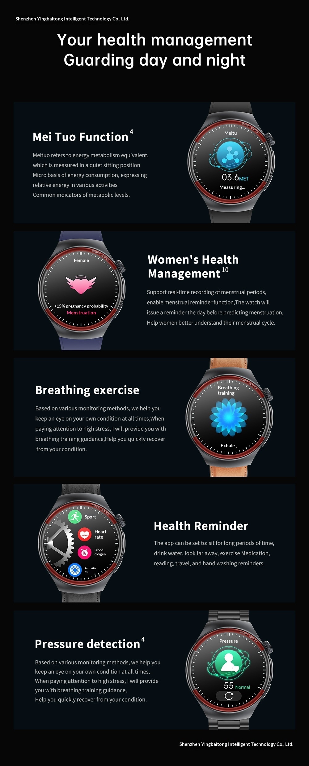 Reloj inteligente salud con llamada bluetooth nfc y seguimiento_voghion.com