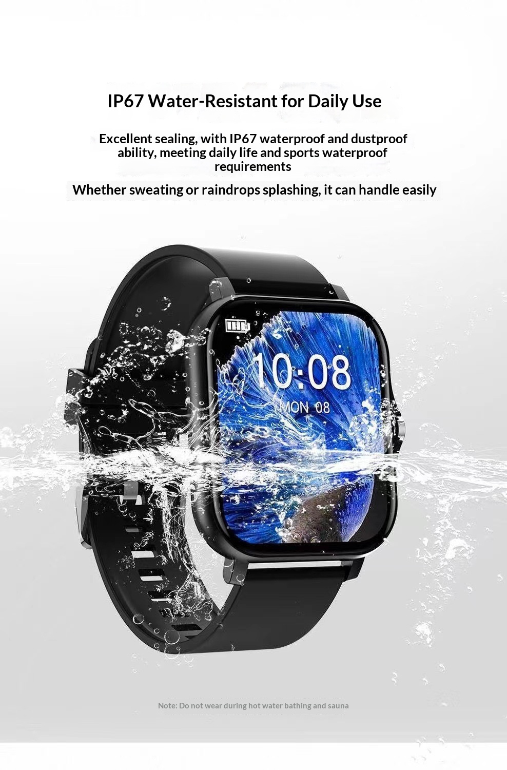 Smartwatch Mit Bluetooth-telefonie Herzfrequenz- Und Blutdruckmesser_voghion.com