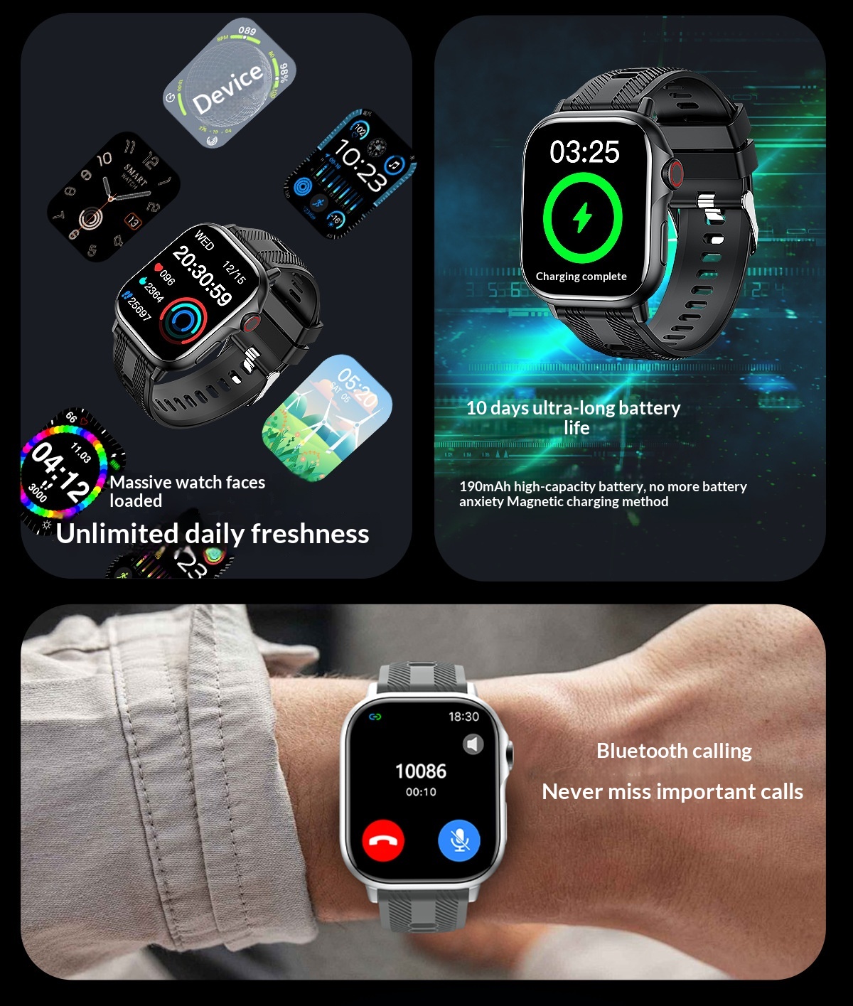 Smartwatch con chiamata bluetooth e cardiofrequenzimetro_voghion.com