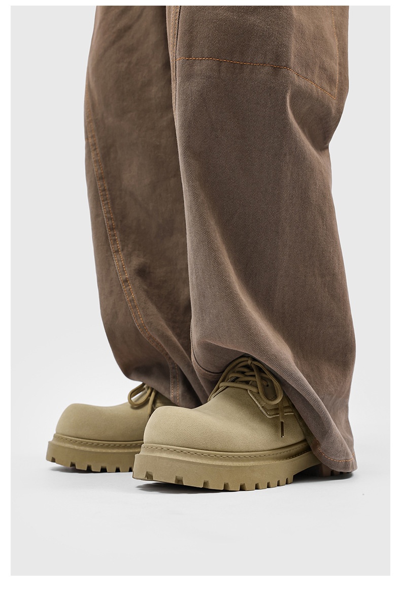 Chaussures derby vintage pour hommes à semelle compensée élégant_voghion.com