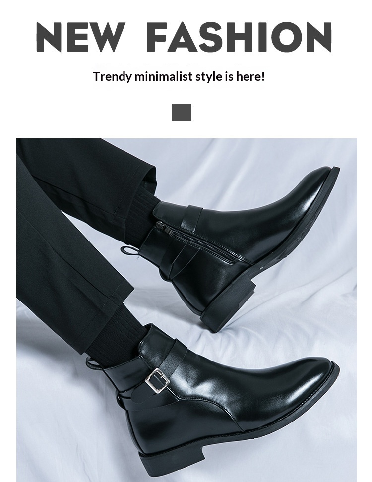 Britische High Top Lackleder Stiefel Für Herren Freizeitschuhe_voghion.com