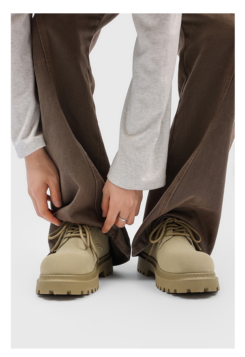 Chaussures derby vintage pour hommes à semelle compensée élégant_voghion.com