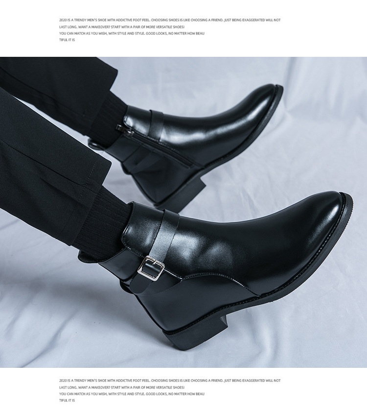 Britische High Top Lackleder Stiefel Für Herren Freizeitschuhe_voghion.com