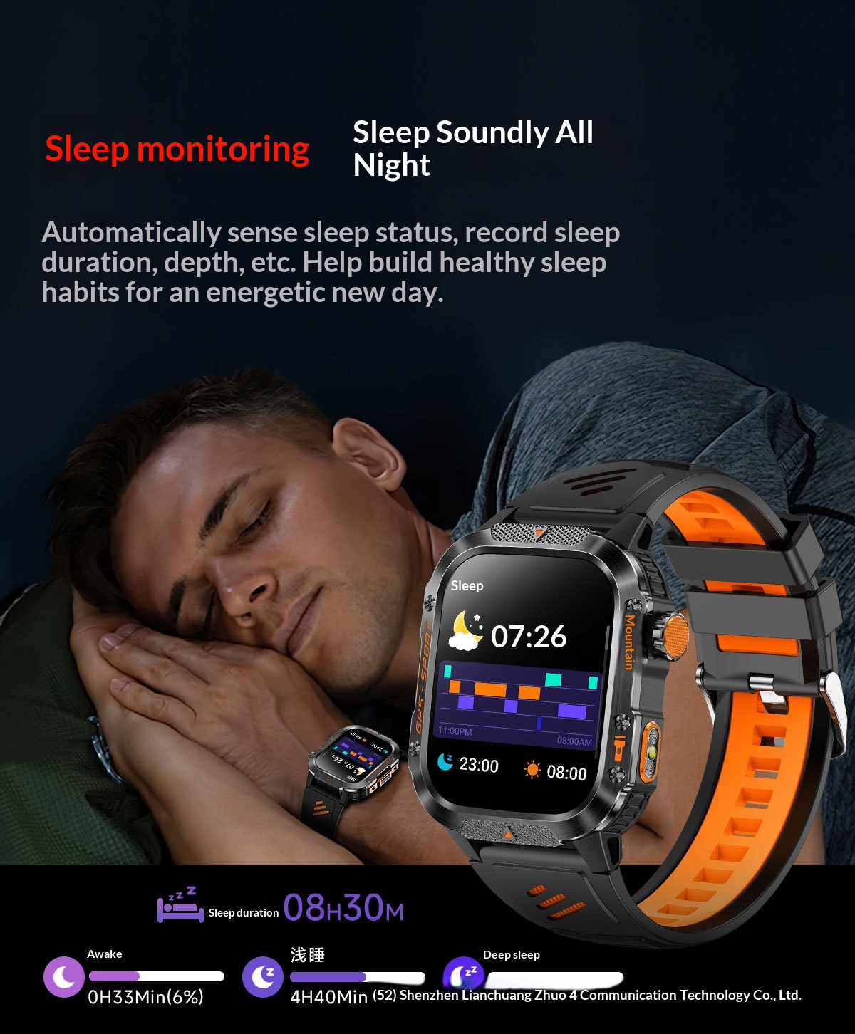 Smart Watch With Heart Rate Monitoring And Gps Tracking Waterproof_voghion.com
