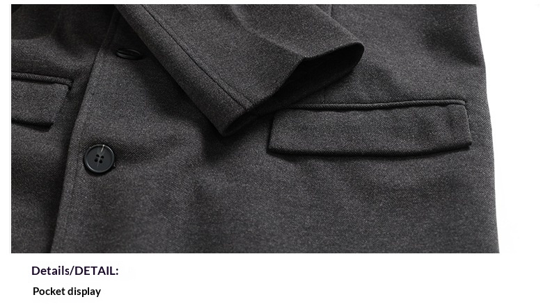 Winter Men's Woolen Trench Coat Long Over-the-knee Loose Fitting_voghion.com