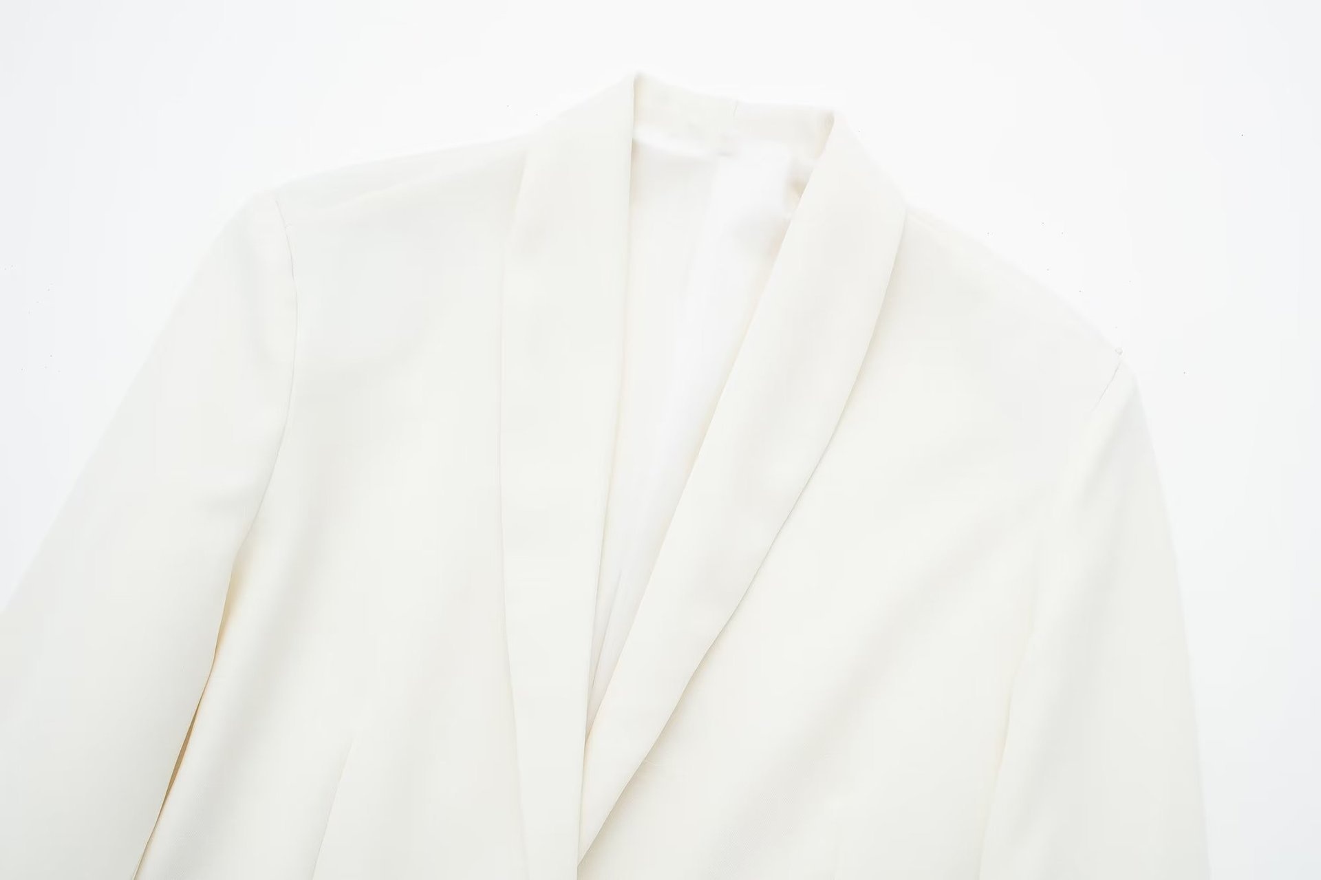 Women's Casual Straight Cut Blazer With Feather Decoration_voghion.com