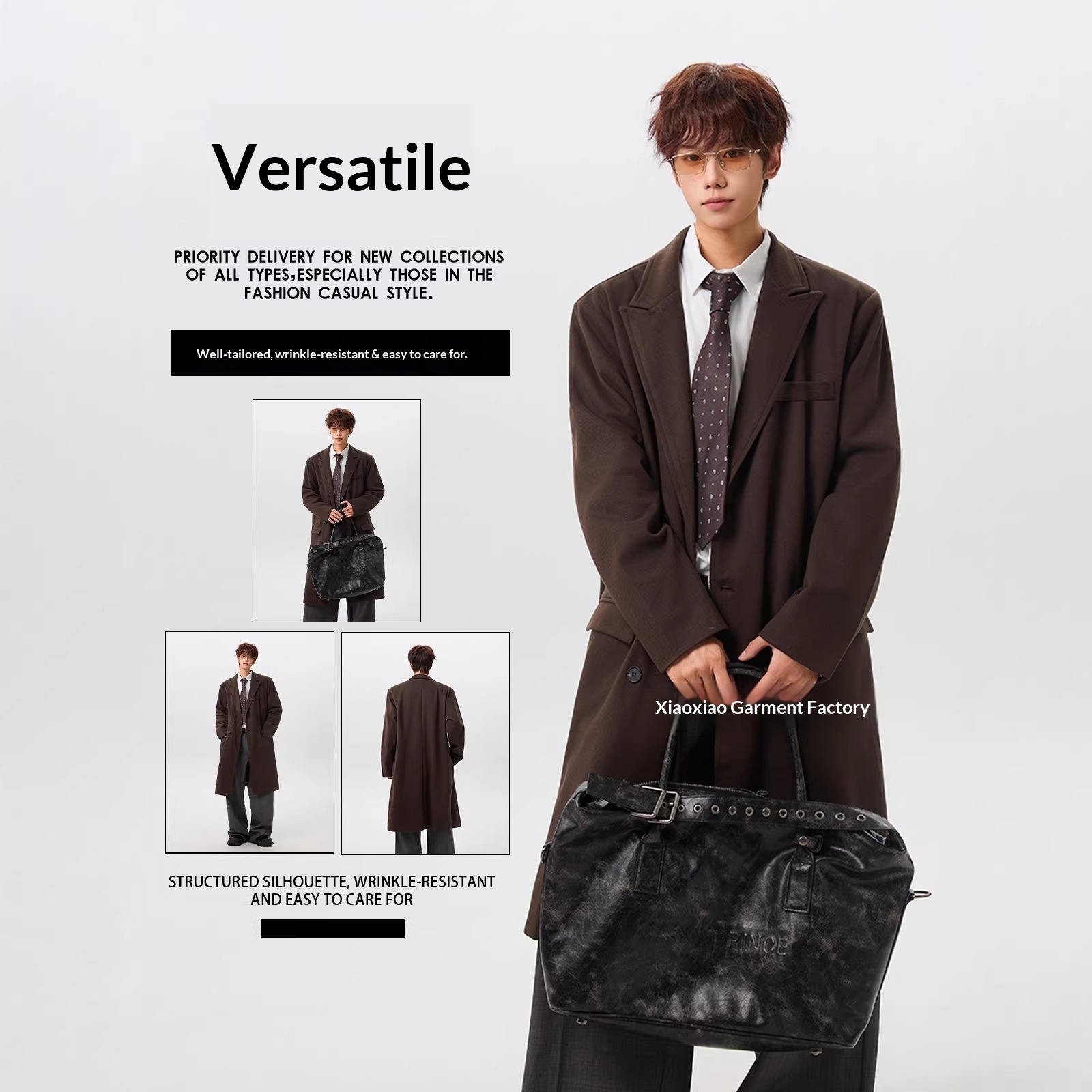 Winter Men, Long Over-the-knee Loose-fitting Korean-style Woolen Trench Coat For Men_voghion.com