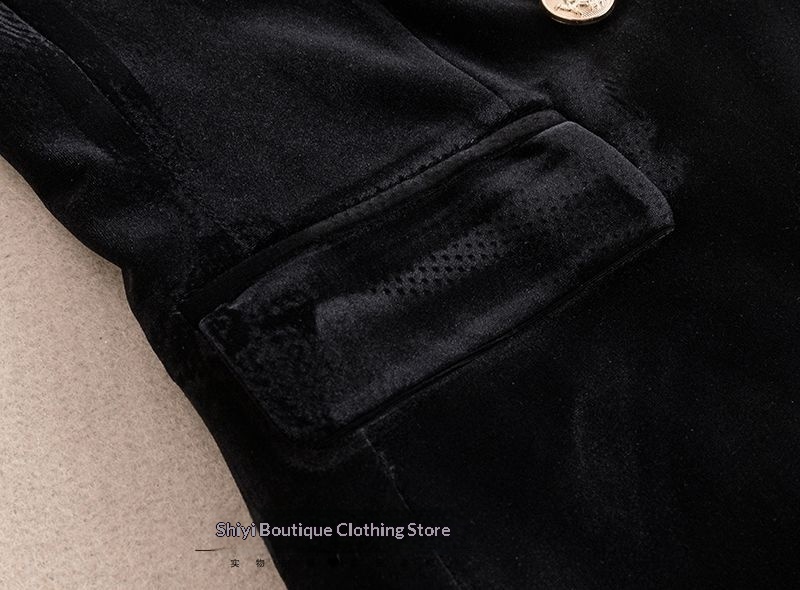 Eleganter Damen Samt Blazer Für Frühling Und Herbst_voghion.com