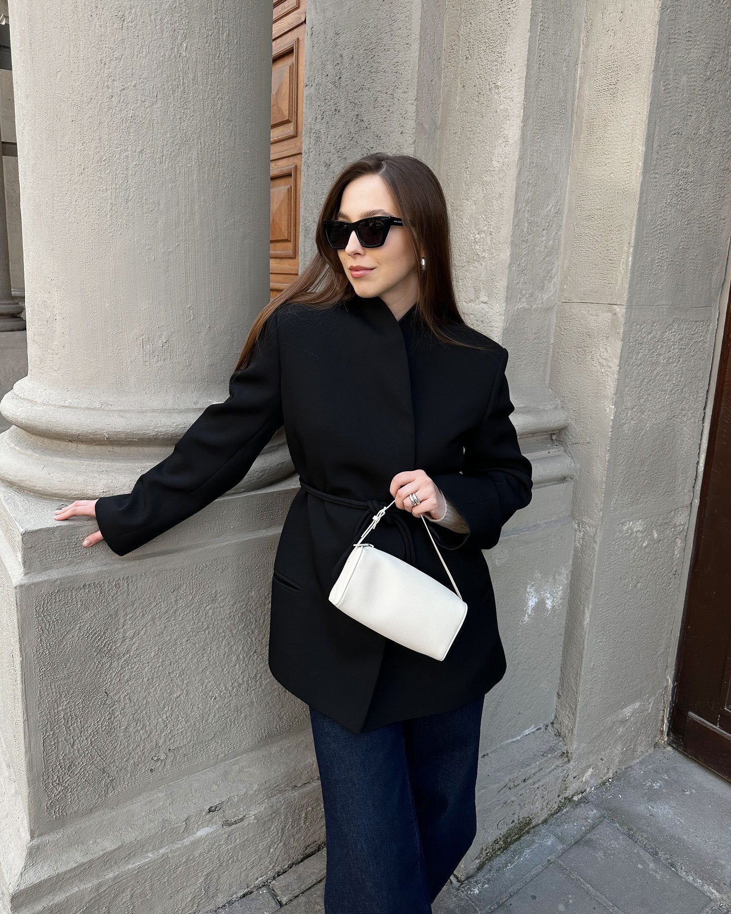 Eleganter Blazer Mit Bindegürtel Für Damen Tailliert Geschnitten_voghion.com