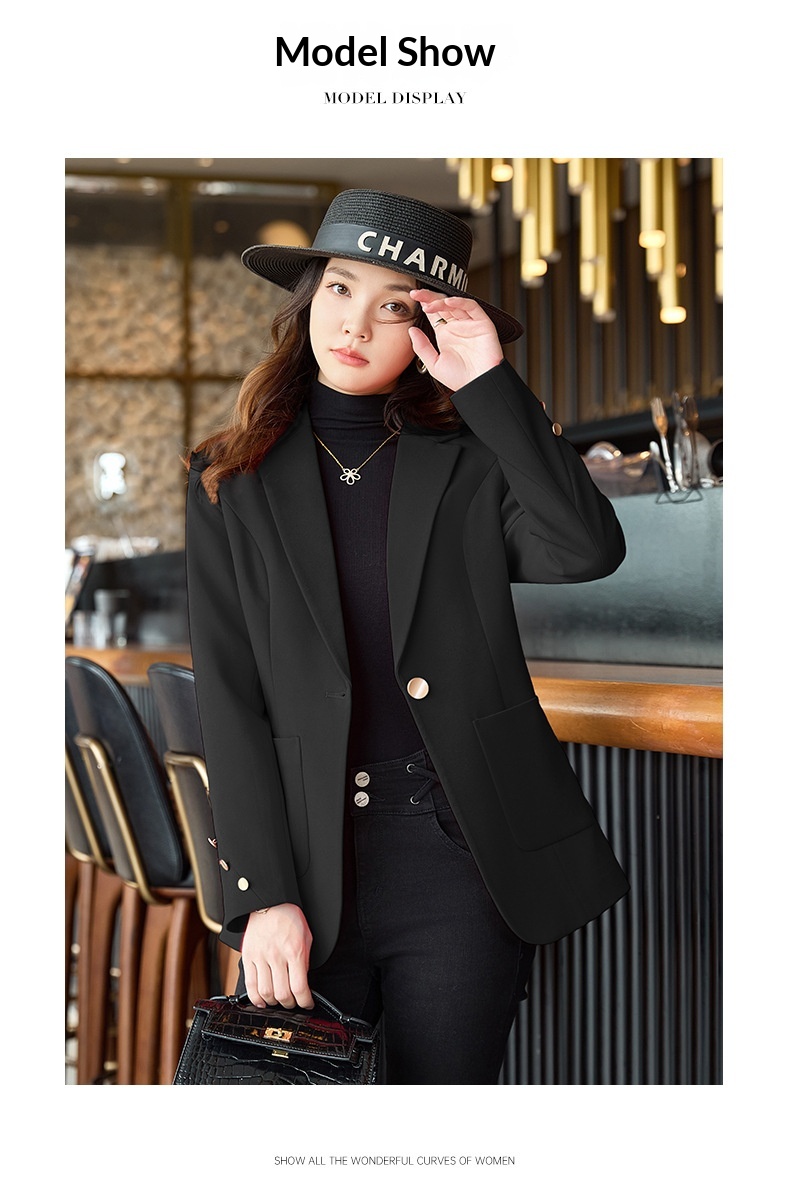 Blazer rosso donna taglio medio giacca elegante maniche lunghe_voghion.com