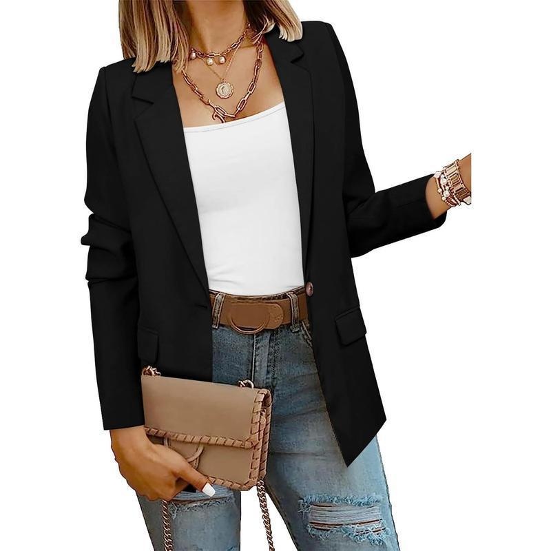 P 83432 Langärmliger Anzug, einfarbiger langärmliger Blazer, europäischer und amerikanischer Stil_voghion.com