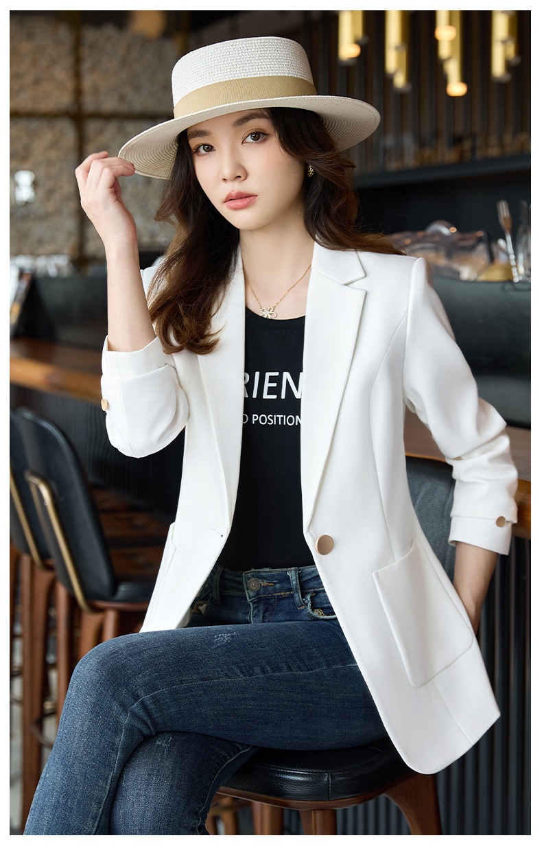 Blazer rosso donna taglio medio giacca elegante maniche lunghe_voghion.com