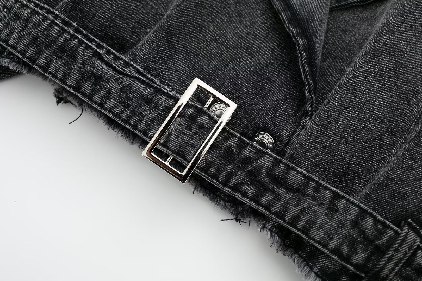Unique Women’s Short Denim Blazer Jacket European Style Autumn_voghion.com