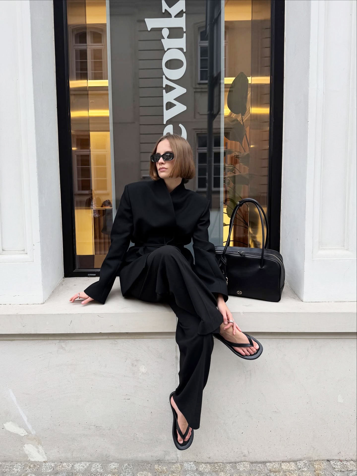 Eleganter Blazer Mit Bindegürtel Für Damen Tailliert Geschnitten_voghion.com