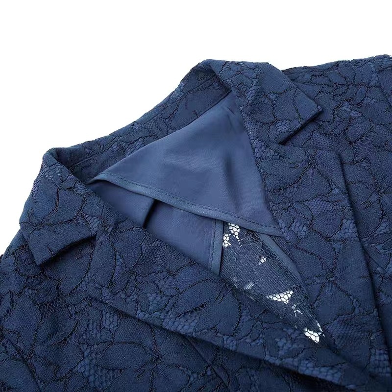 Blazer da donna in pizzo traforato, nuovo modello autunno 2020 europeo, completo sottile in stile britannico._voghion.com