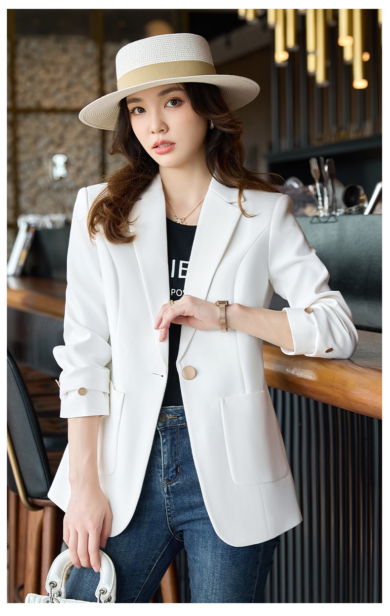 Blazer rosso donna taglio medio giacca elegante maniche lunghe_voghion.com