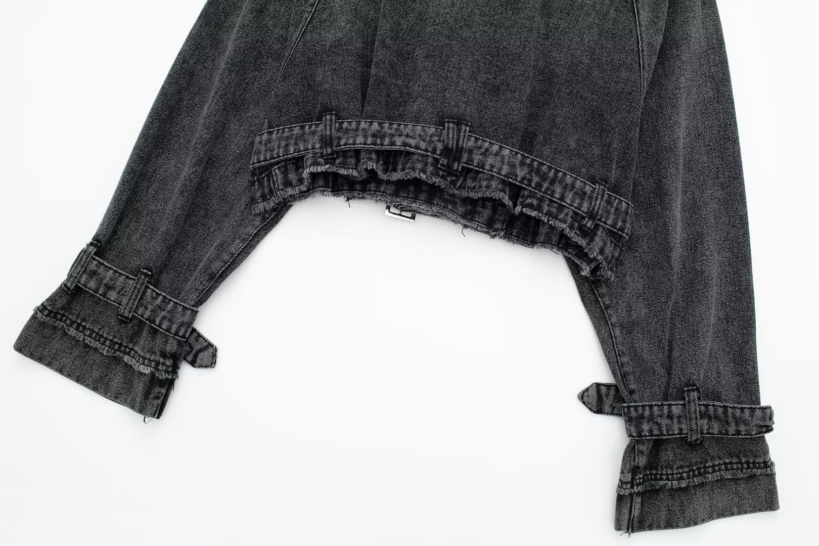 Unique Women’s Short Denim Blazer Jacket European Style Autumn_voghion.com