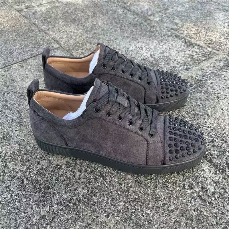 European And American Foreign Trade ACL Red Sole Rivet Men's Toe Stud CL Couple Style Women's Shoes Rhinestone Casual_voghion.com