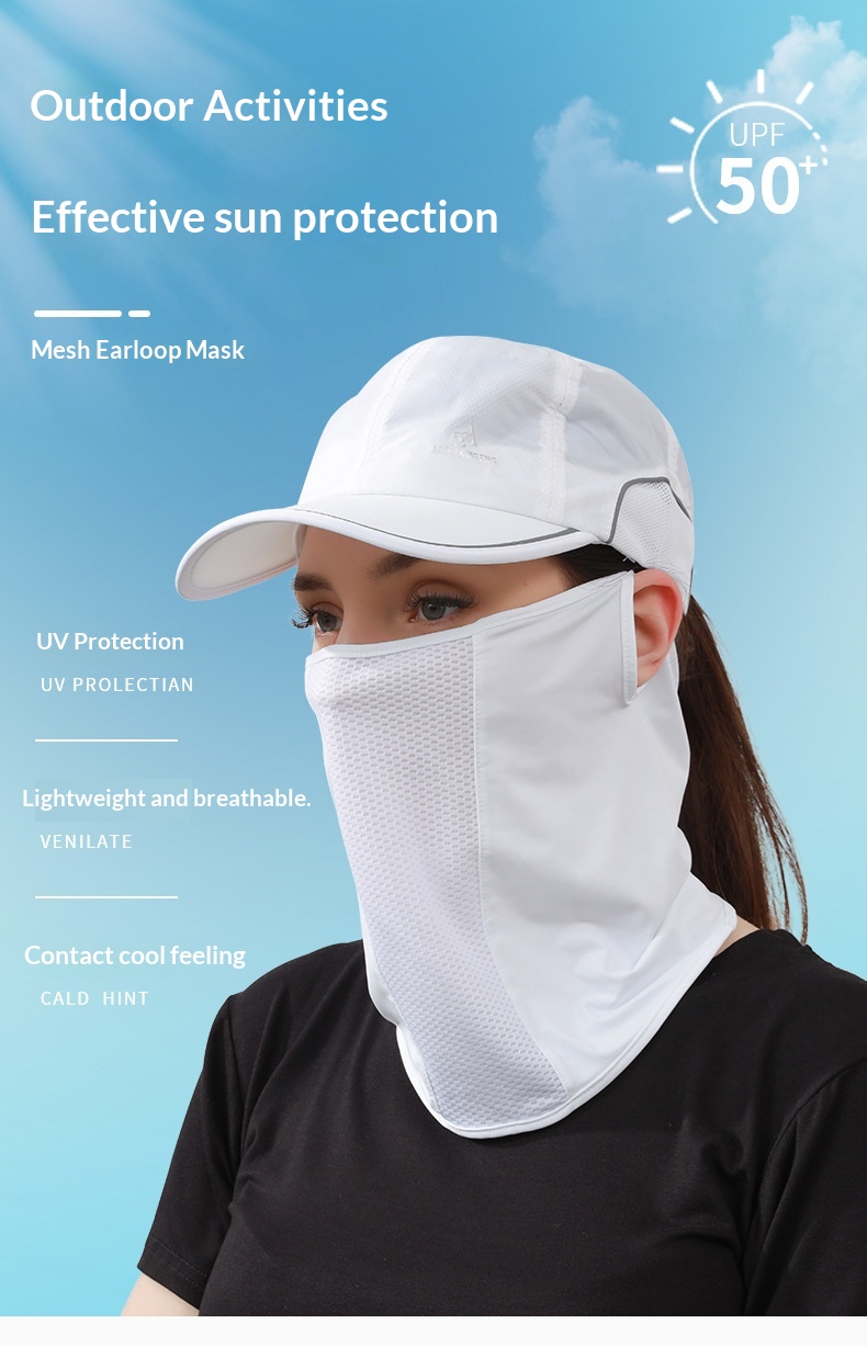 Golf ansigtsmaske med ørestropper solbeskyttelse uv filter_voghion.com