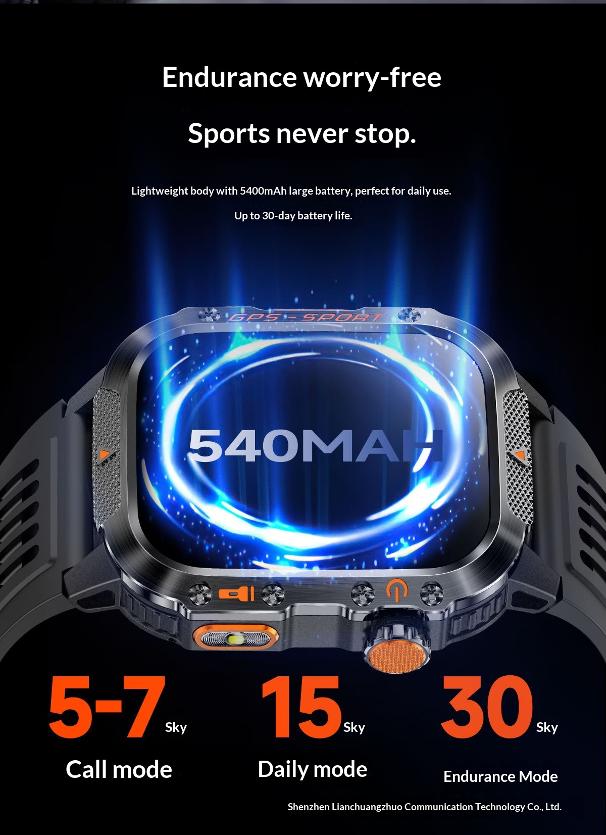 Smart Watch With Heart Rate Monitoring And Gps Tracking Waterproof_voghion.com