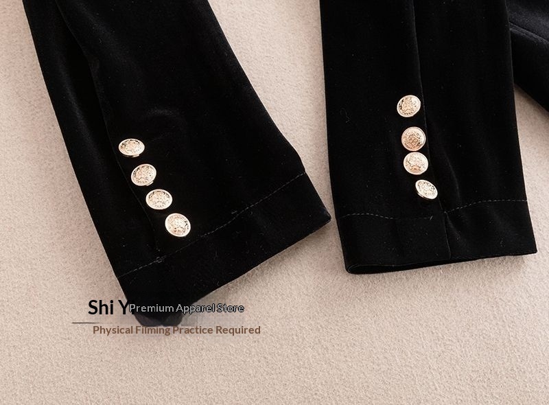 Eleganter Damen Samt Blazer Für Frühling Und Herbst_voghion.com
