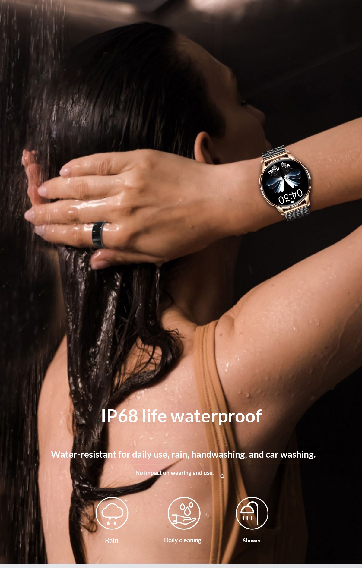 Smartwatch mujer amoled impermeable ip68 pulsera actividad_voghion.com