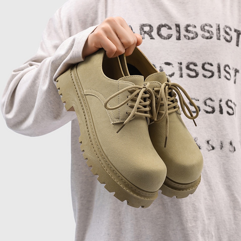 Derby vintage à gros orteil pour homme, nouveau style haut de gamme, chaussures décontractées à semelle épaisse rehaussant la taille, style européen et_voghion.com