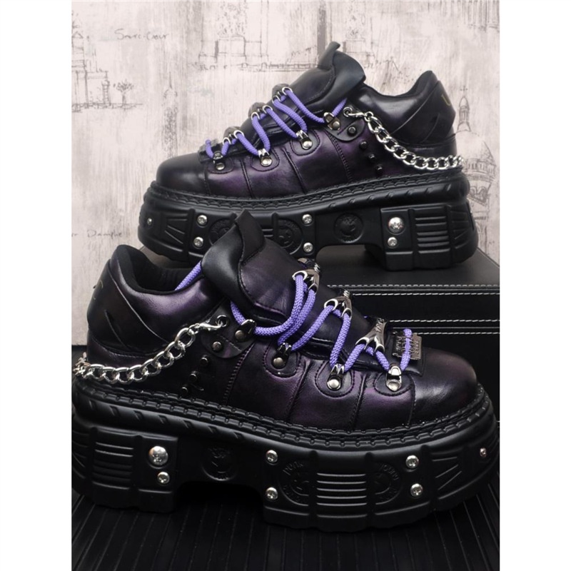 European Men's Retro Derby Thick-soled, Trendy Street Fashion Casual Shoes, Popular Online, With 10cm Metal Height_voghion.com