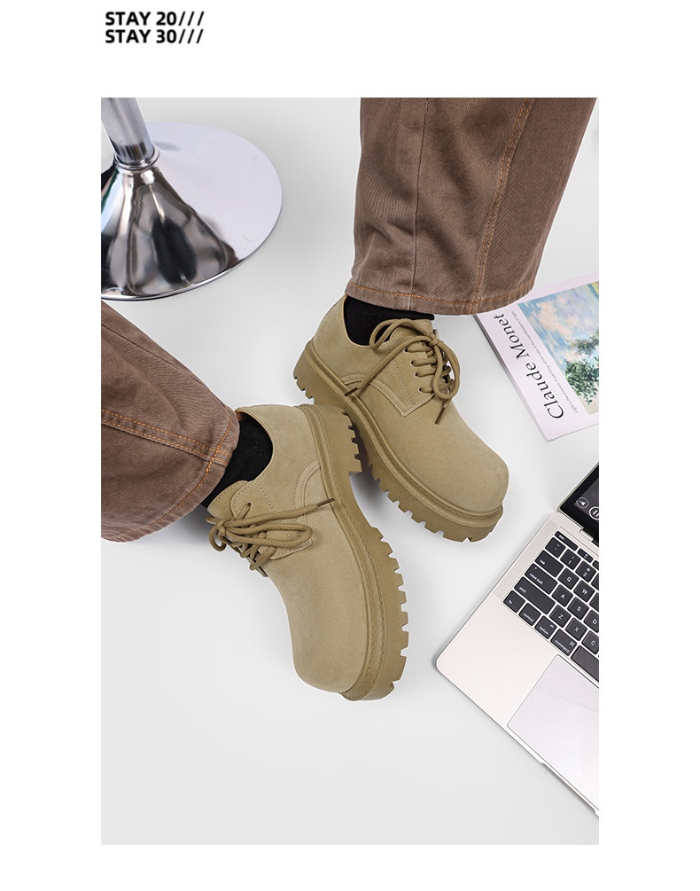 Chaussures derby vintage pour hommes à semelle compensée élégant_voghion.com