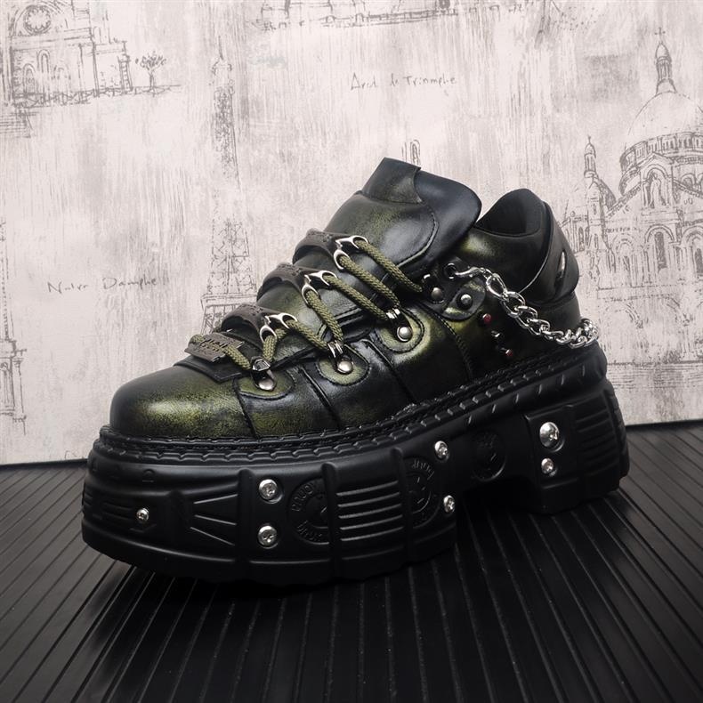 Herr retro derby platåskor med metalldetaljer_voghion.com