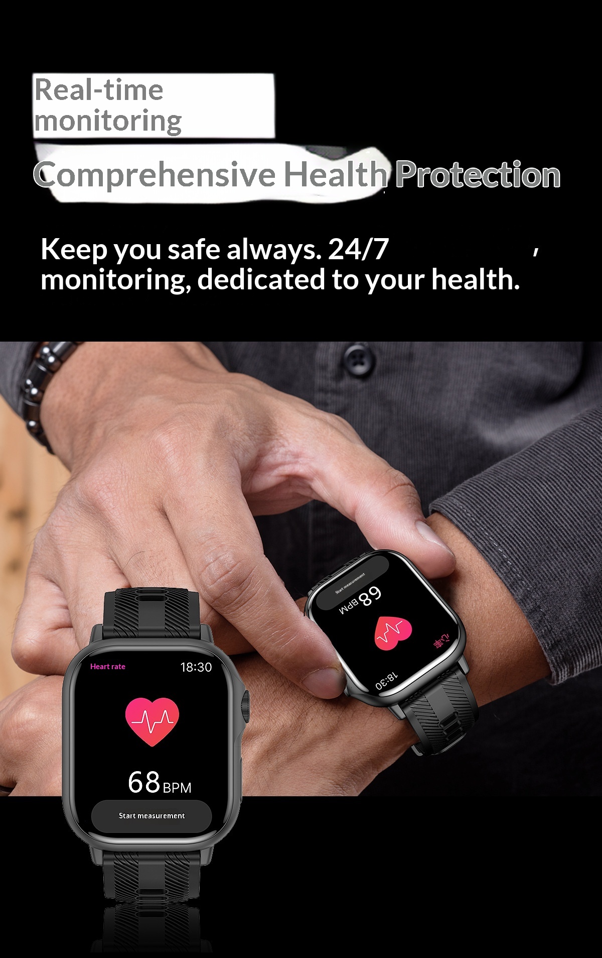Smartwatch con chiamata bluetooth e cardiofrequenzimetro_voghion.com