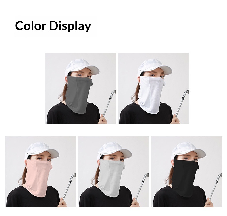 Golf ansigtsmaske med ørestropper solbeskyttelse uv filter_voghion.com