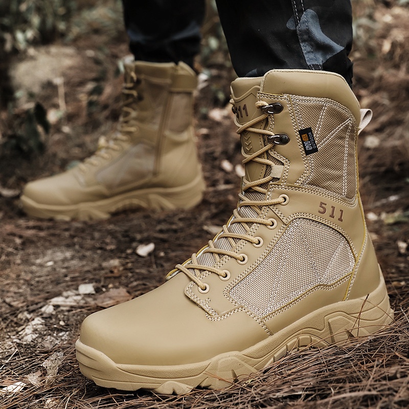 Neue Combat Short Trainingsstiefel im britischen Stil, mittelhoch geschnitten, große Größen, Martin Desert Workwear Militärstiefel für Herren_voghion.com